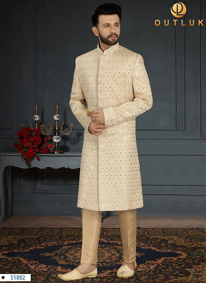 Outluk Vol 51 Wedding Wear Wholesale Sherwani Groom Collection